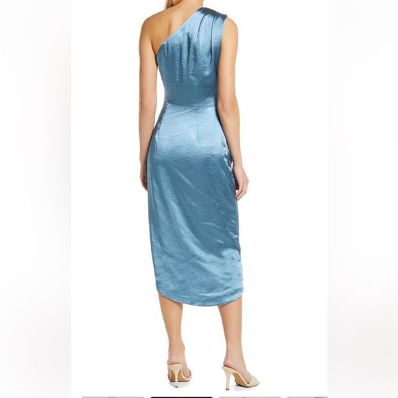 ELLIATT Cassini One Shoulder Dress Blue Size Medium NWOT Revolve VICI Anthro - Picture 4 of 17